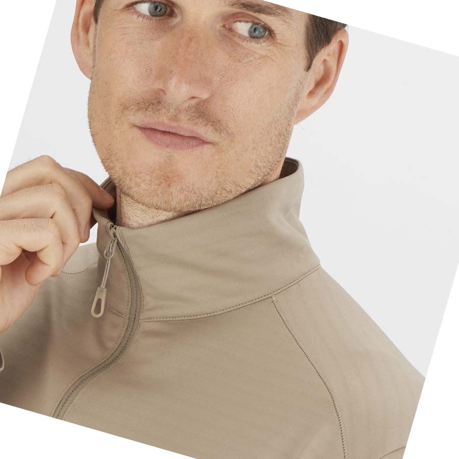 Sudadera Con Capucha Salomon ESSENTIAL LIGHTWARM Hombre Beige | MX 3203AHK